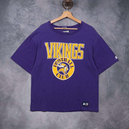 90s Purple Minnesota Vikings Football Club Starter Shirt 6569