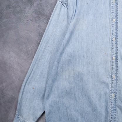 90s Light Blue Gap Denim Button Up Shirt 5475