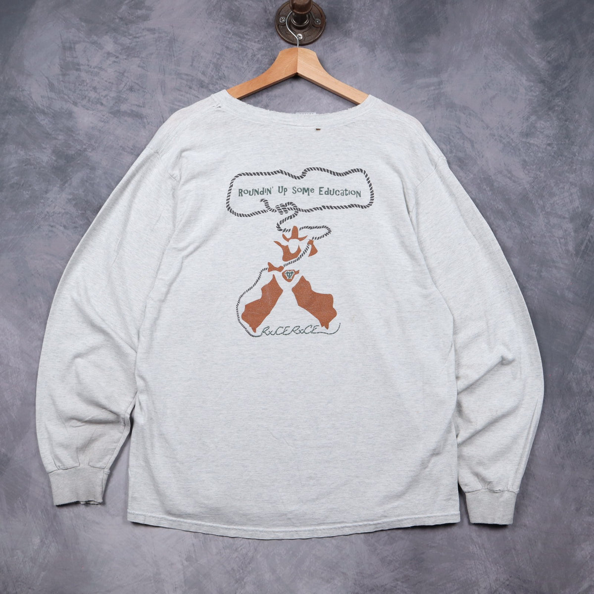 90s Grey Texas Longhorns UT College of Pharmacy Long Sleeve Shirt 5825