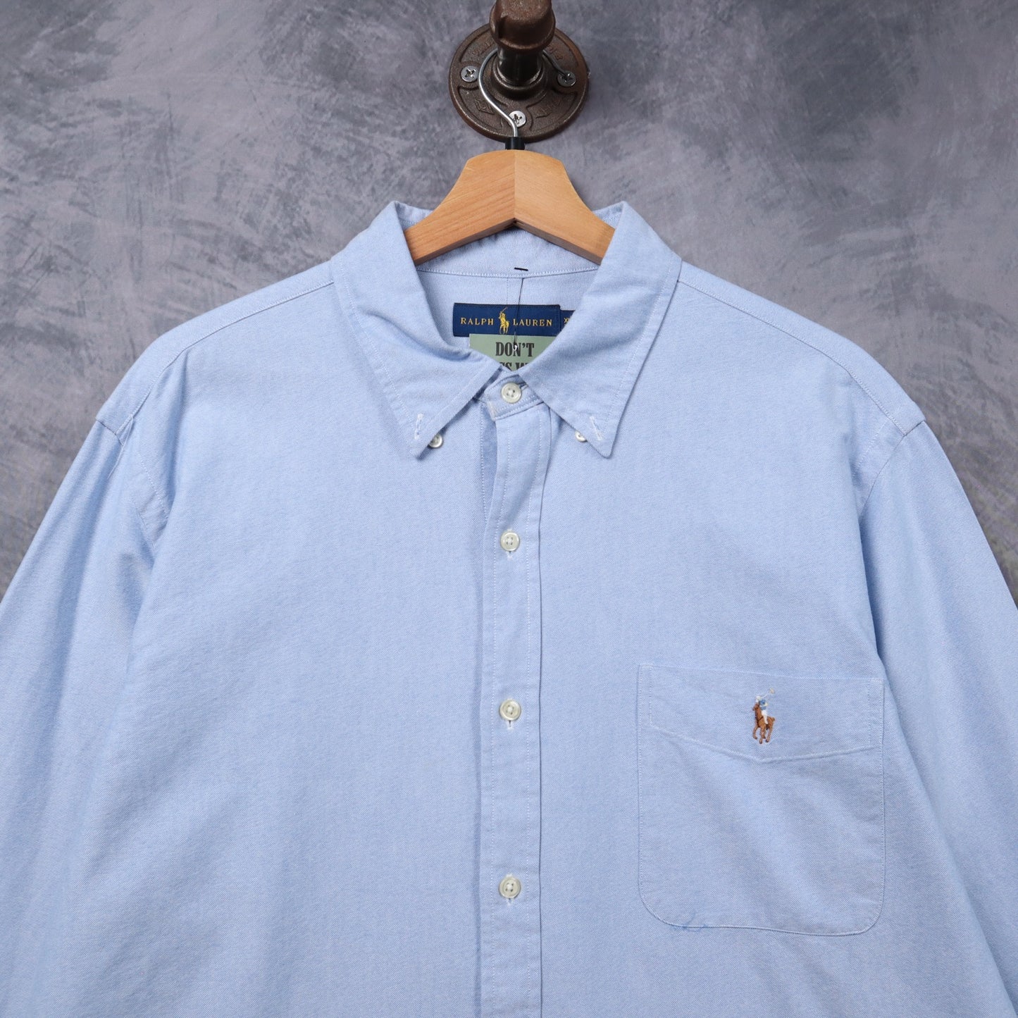 Y2K Light Blue Ralph Lauren Oxford Long Sleeve Button Up Shirt 5323