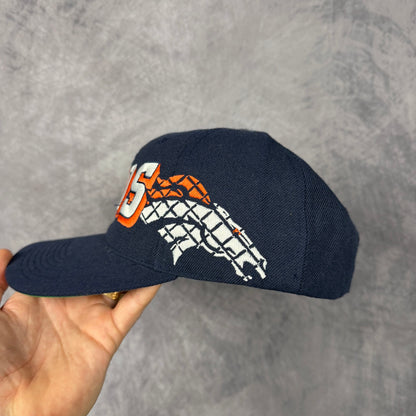 90s Navy Blue Denver Broncos Sports Specialties Grid Hat 6837