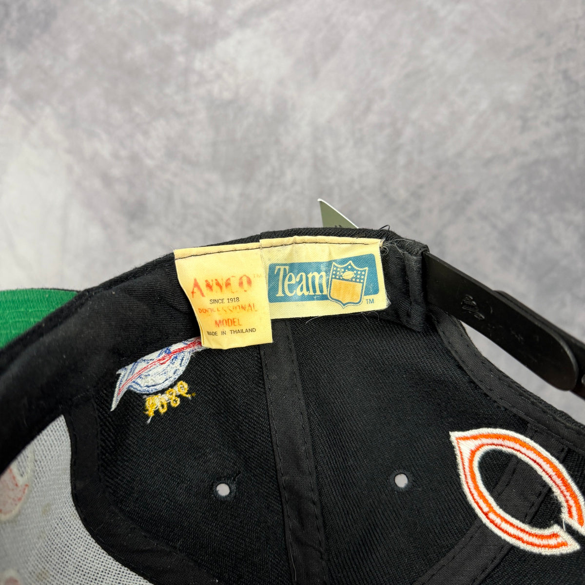90s Black Chicago Bears Super Bowl XX Champions Snapback Hat 6856