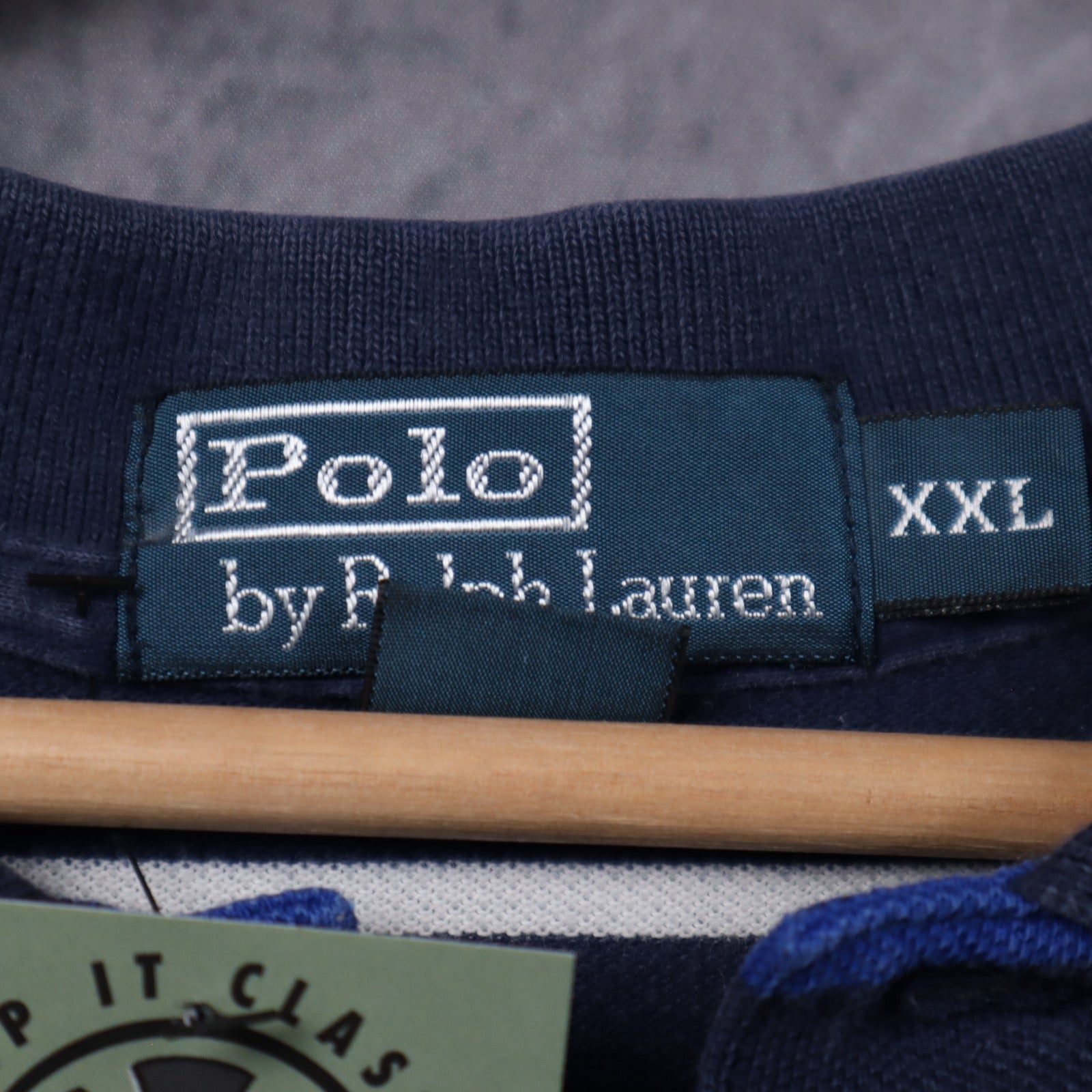 Early 2000s Navy Polo Ralph Lauren Striped Polo Shirt 5320