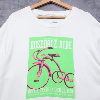 1998 White Rosedale Ride Austin Texas Shirt 4840