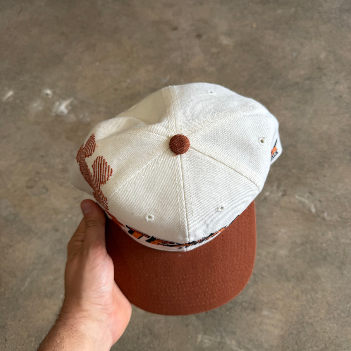 90s Cream Texas Longhorns Sports Specialties Snapback Hat 5775