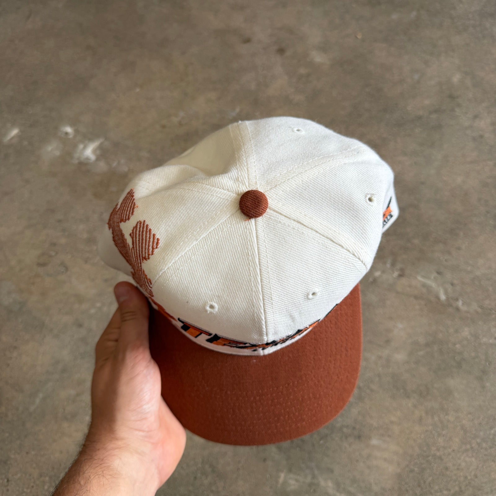 90s Cream Texas Longhorns Sports Specialties Snapback Hat 5775