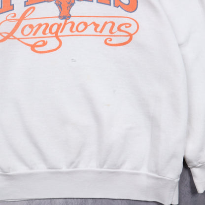 90s White Texas Longhorns Crewneck Sweatshirt 5697