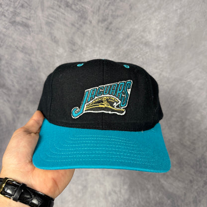 90s Black Jacksonville Jaguars Snapback Hat 6847
