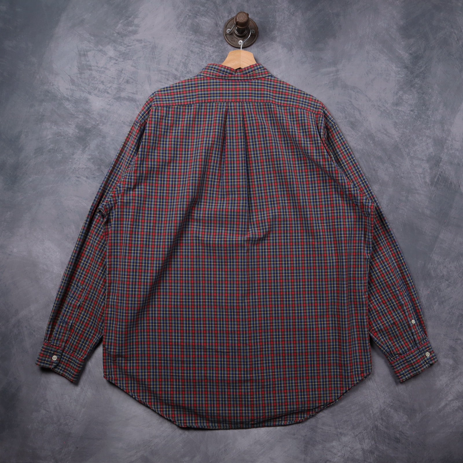 Y2K Ralph Lauren Red Tartan Plaid Classic Fit Button Up Shirt 5406