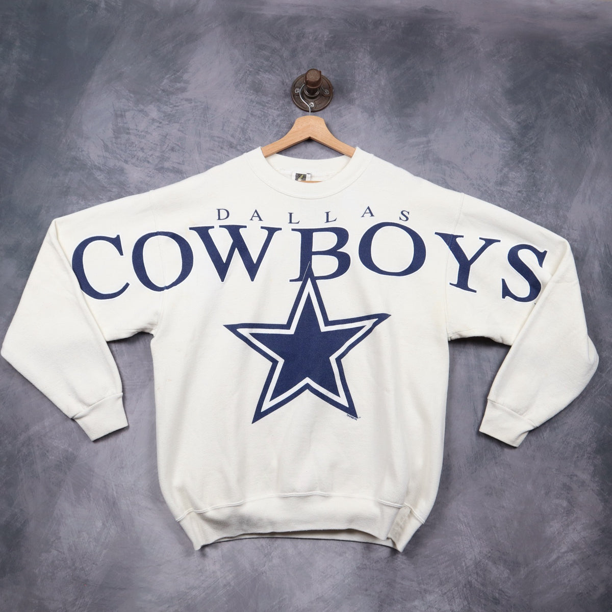 90s White Dallas Cowboys Wraparound Crewneck Sweatshirt 6633