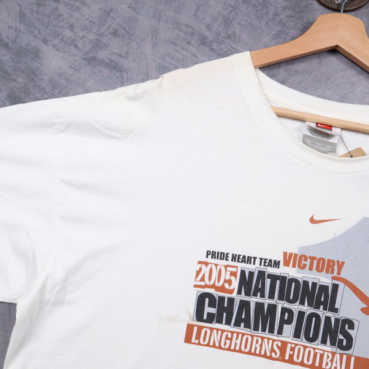 2005 White Texas Longhorns National Champions Rose Bowl Nike Shirt 5765