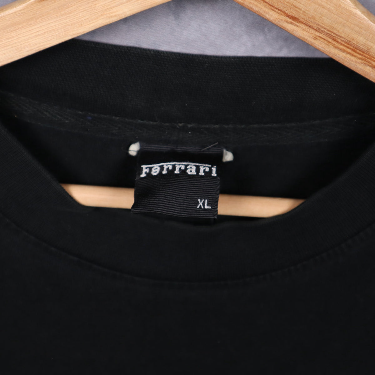 00s Black Ferrari Shield Logo Shirt 7296
