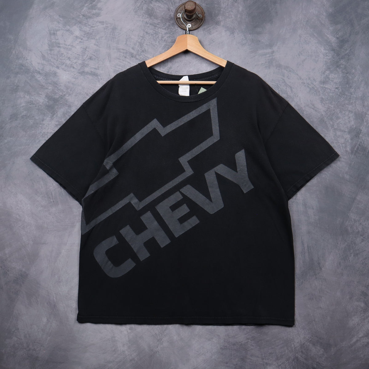 00s Black Chevy Big Logo Shirt 7248