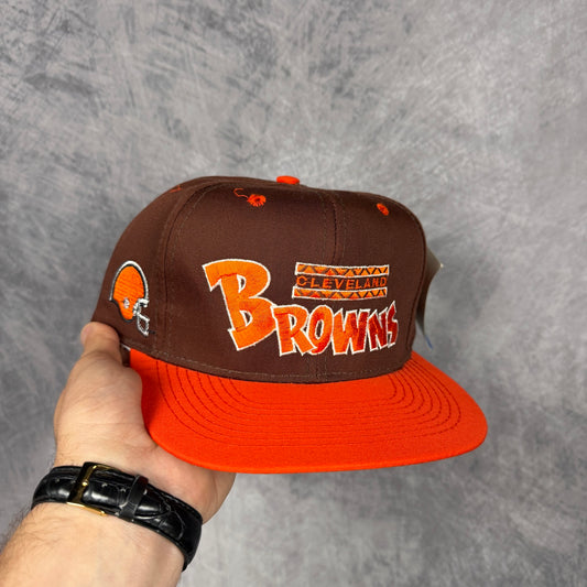 90s Brown Cleveland Browns Snapback Hat 6872