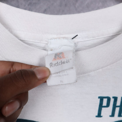 1997 White Philadelphia Eagles Riddell Helmet Shirt 6646