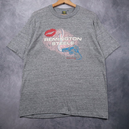 80s Heather Gray Remington Steele Shirt 4674