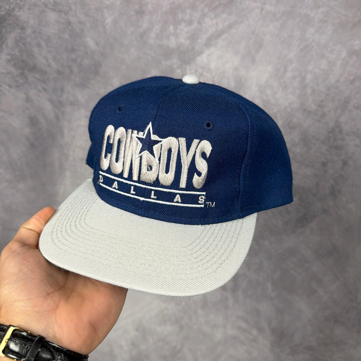 90s Navy Blue Dallas Cowboys Snapback Hat 6868