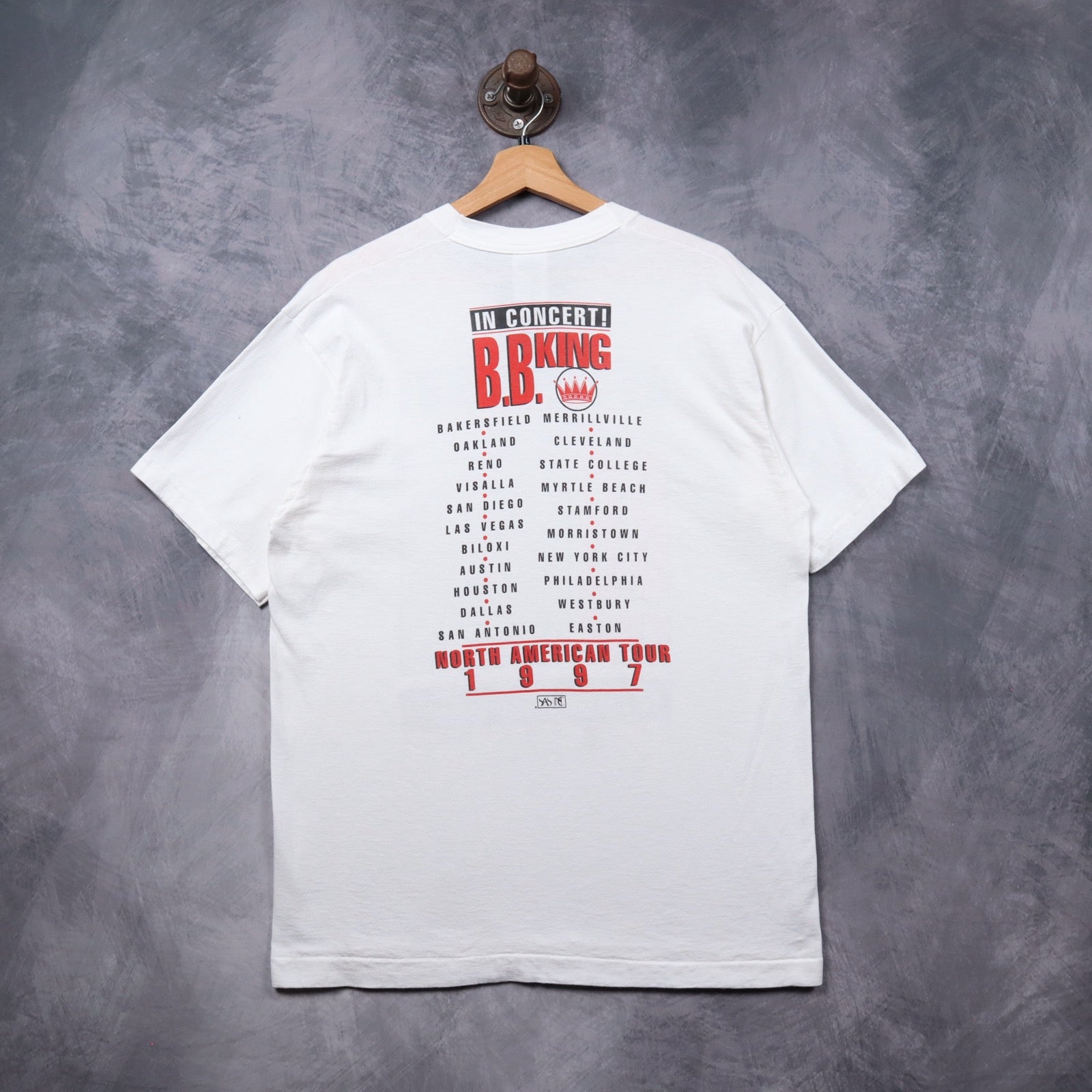 1997 White B.B. King North American Tour Shirt 5338