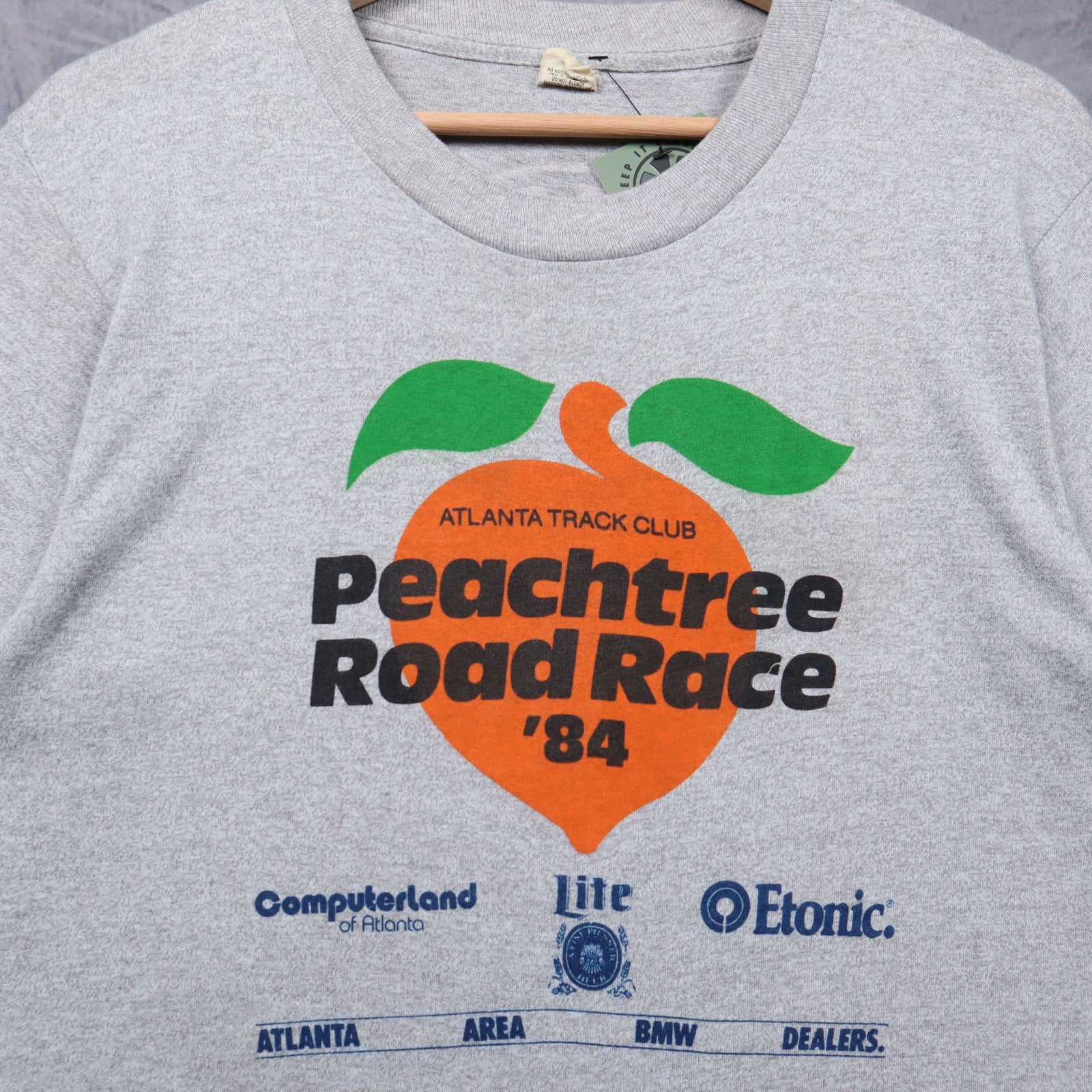 1984 Heather Gray Peachtree Road Race Atlanta BMW Shirt 5574
