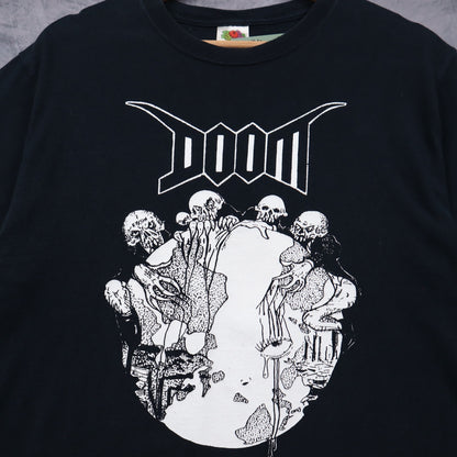 00s Black Doom Crust Punk Shirt 4959