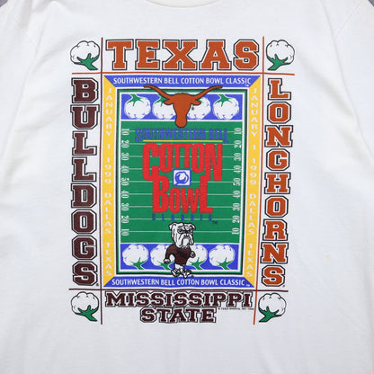 1999 White Cotton Bowl Classic Texas vs Mississippi State Shirt 5744