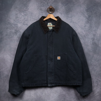 00s Faded Black Carhartt Cropped Arctic Jacket 4804