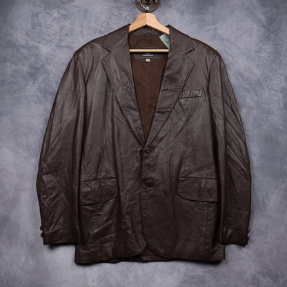 90s Brown Leather Givenchy Blazer 5067