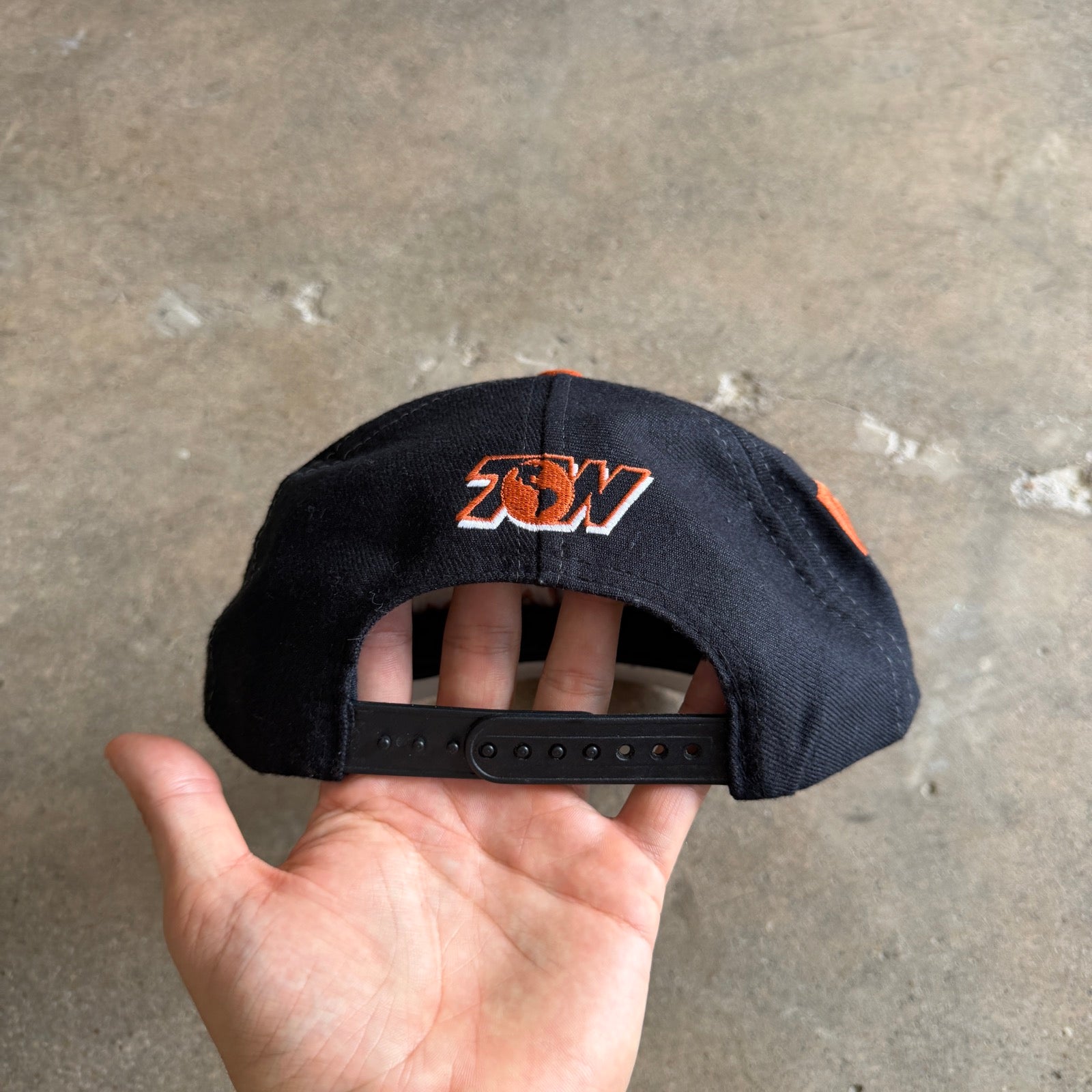 90s Black Texas Longhorns Graffiti Snapback Hat 5788