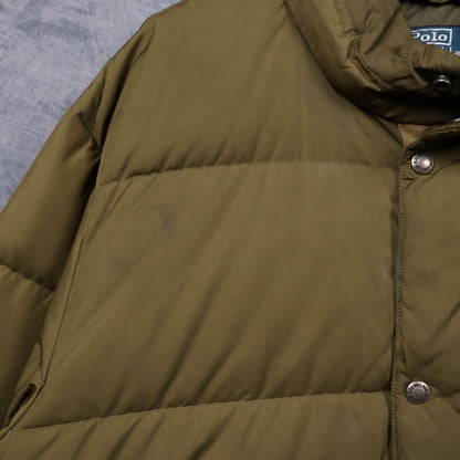 Early 2000s Olive Green Polo Ralph Lauren Down Puffer Jacket 5493