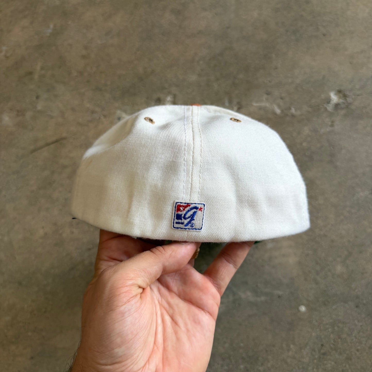 90s White Texas Longhorns The Game Fitted Hat 5796