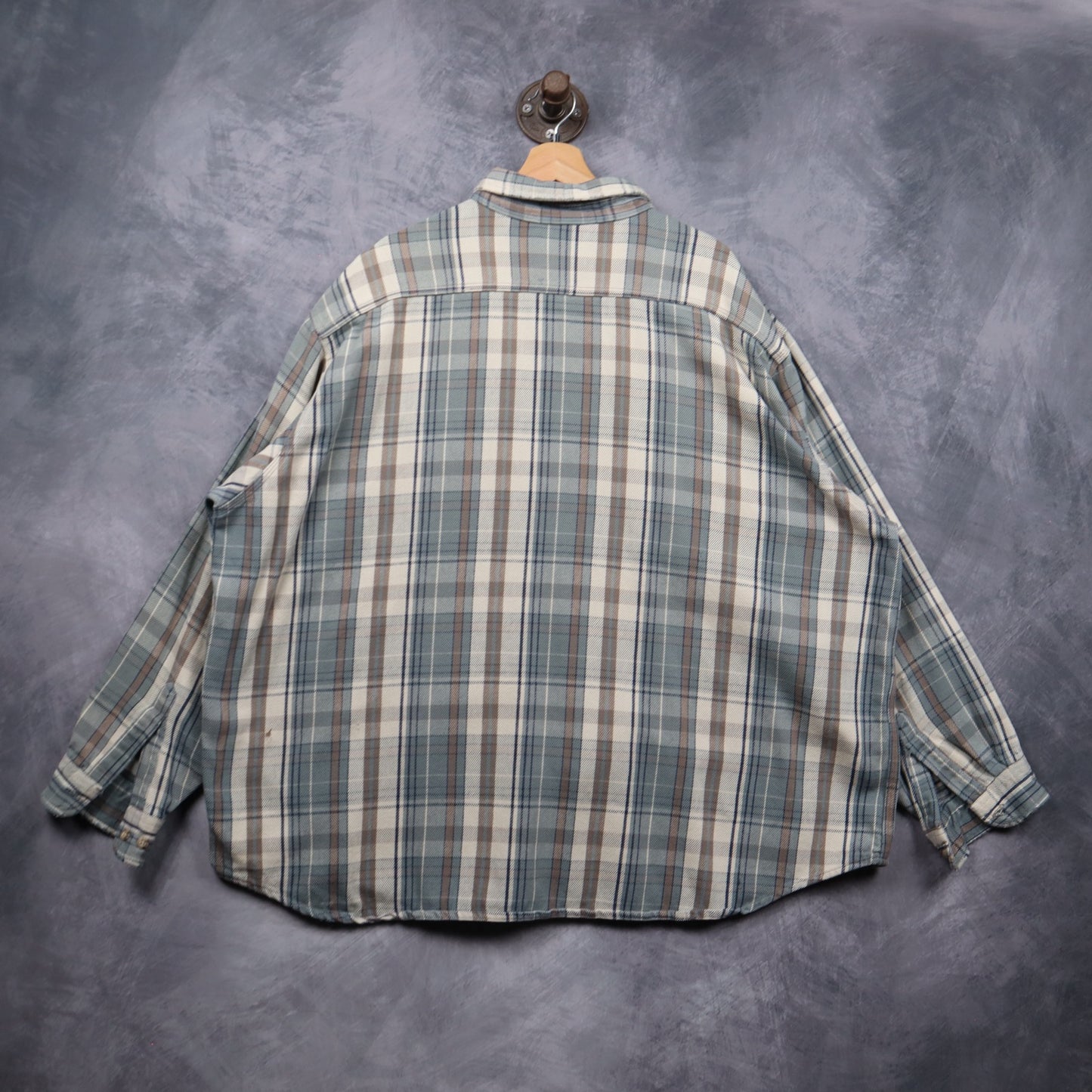 90s Tan Brown Plaid Carhartt Heavy Cotton Flannel 5550