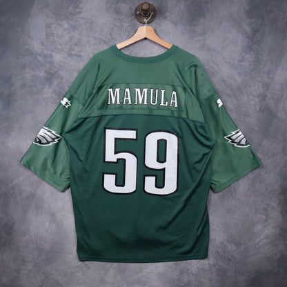 90s Green Philadelphia Eagles Mamula Starter Jersey 6668
