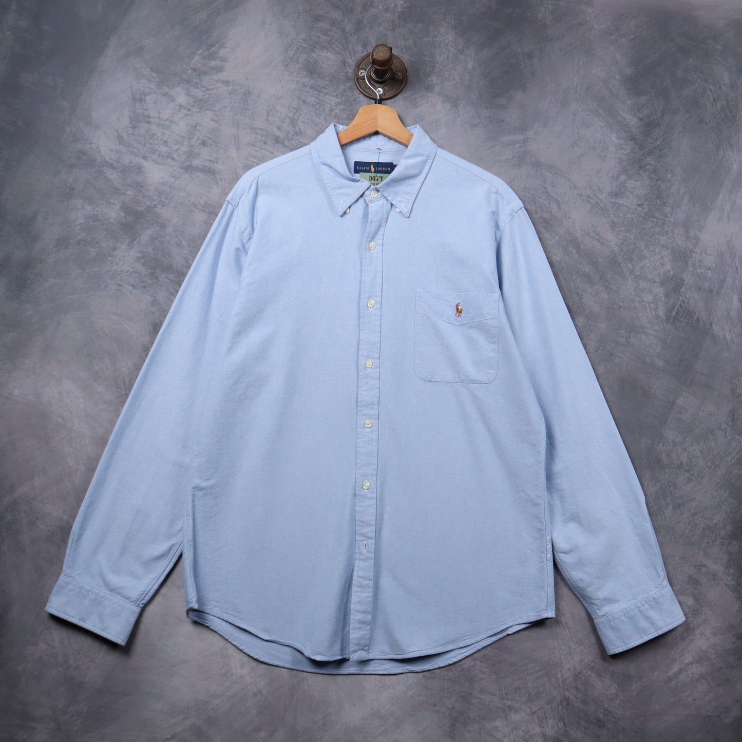 00s Light Blue Polo Ralph Lauren Oxford Long Sleeve Button Up Shirt 5323