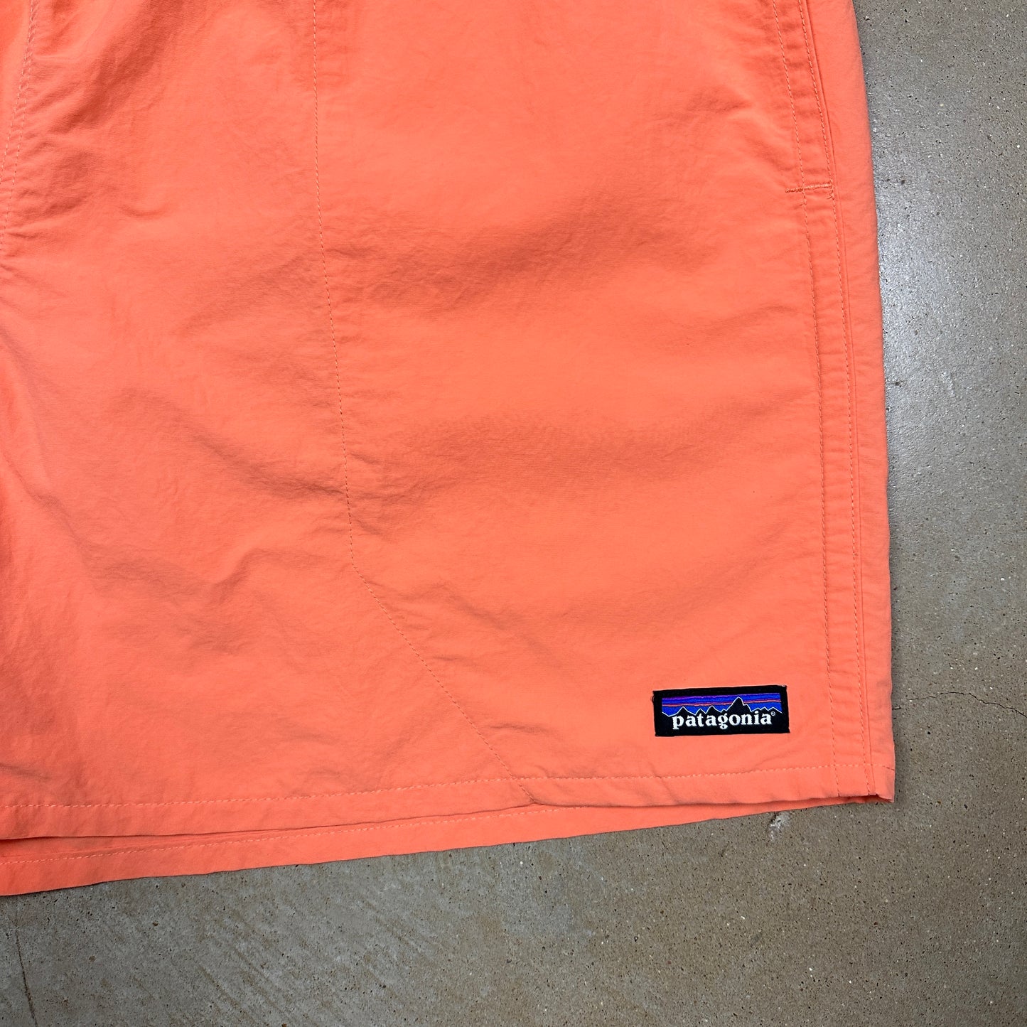 00s Peach Orange Patagonia Mesh Trunk Shorts 36 B16