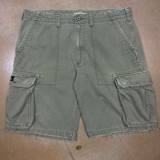 Early 00s Olive Green Polo Jean Co Military Cargo Shorts 38x11 B31