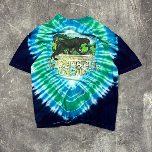 1987 Tie Dye Grateful Dead Black Panther Rainforest Gone in Our Lifetime Shirt M X90