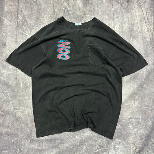1998 Faded Black The Zoo Final Flush Band Pocket Shirt L W17