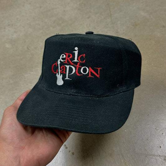 90s Black Eric Clapton Strap Back Hat