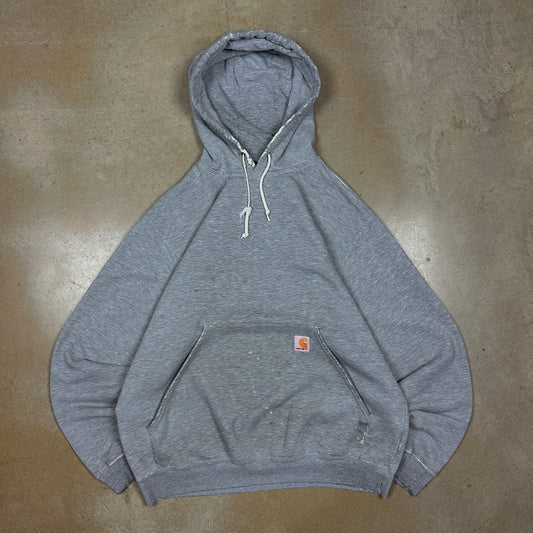 Early 00s Light Gray Carhartt Essential Hoodie L V17