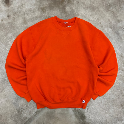 90s Orange Russell Athletic Crewneck Sweatshirt M F99