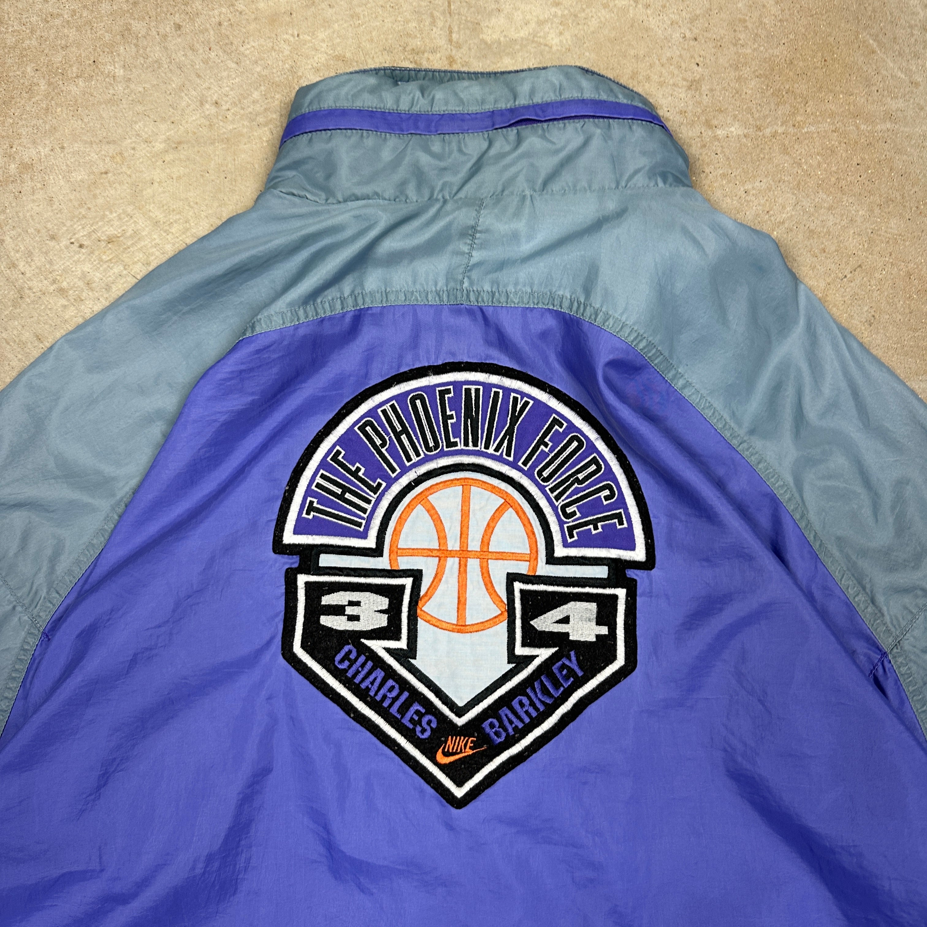 90s Purple Charles Barkley The Phoenix Force Nike Windbreaker XL