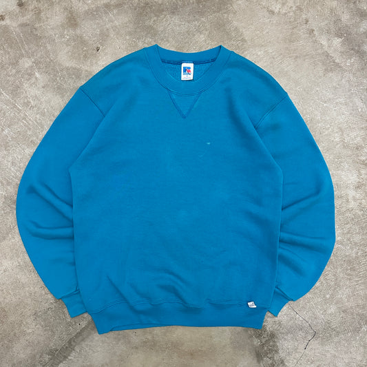 80s Blue Russell Athletic Crewneck Sweatshirt M F61