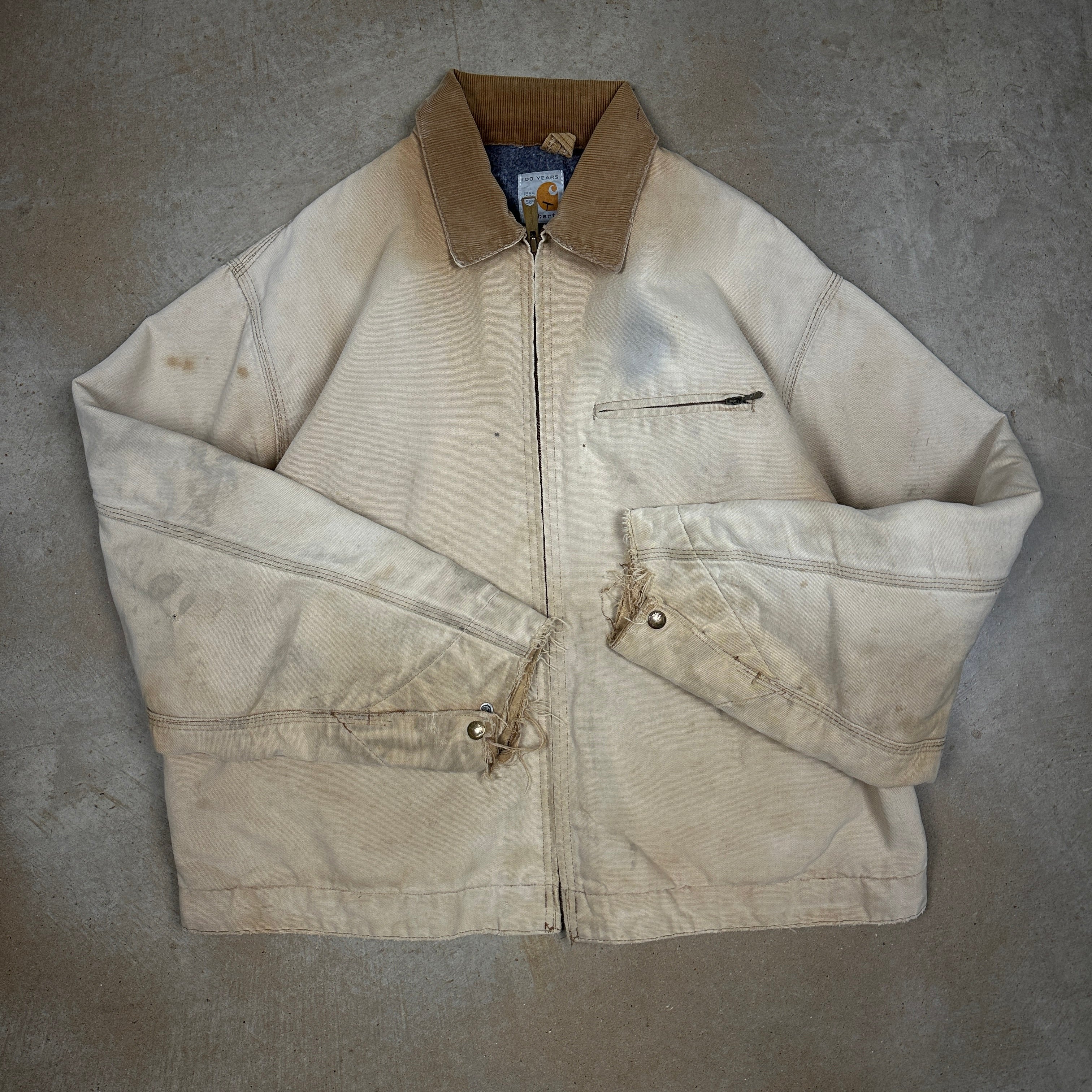 1989 Tan Brown Carhartt 100 Year Collection Detroit Jacket